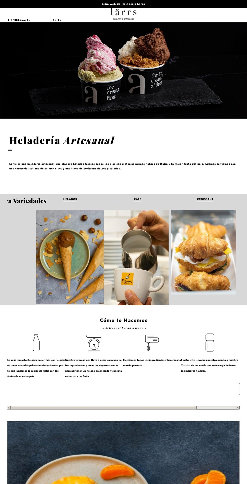 Lab-larrs Shopify theme site example heladerialarrs.cl