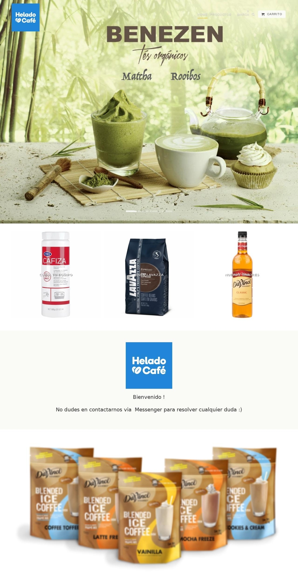 heladocafe.com shopify website screenshot