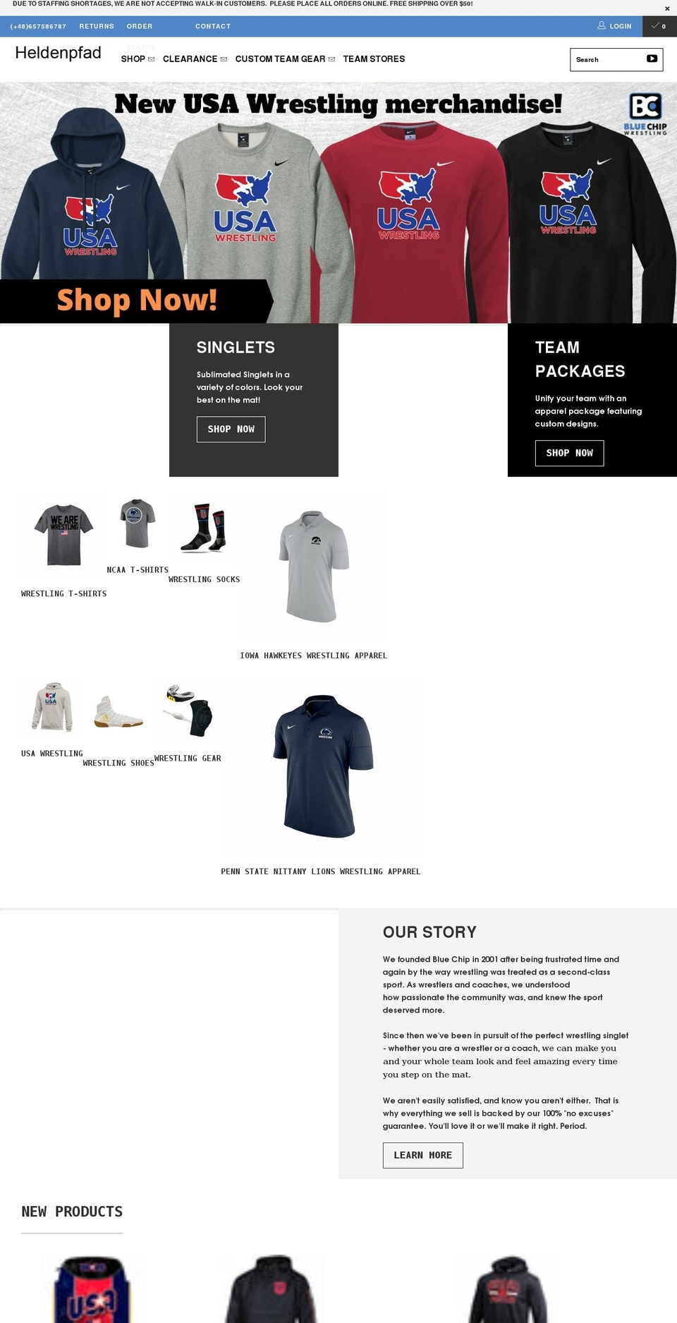 Champion Shopify theme site example heldenpfad.com