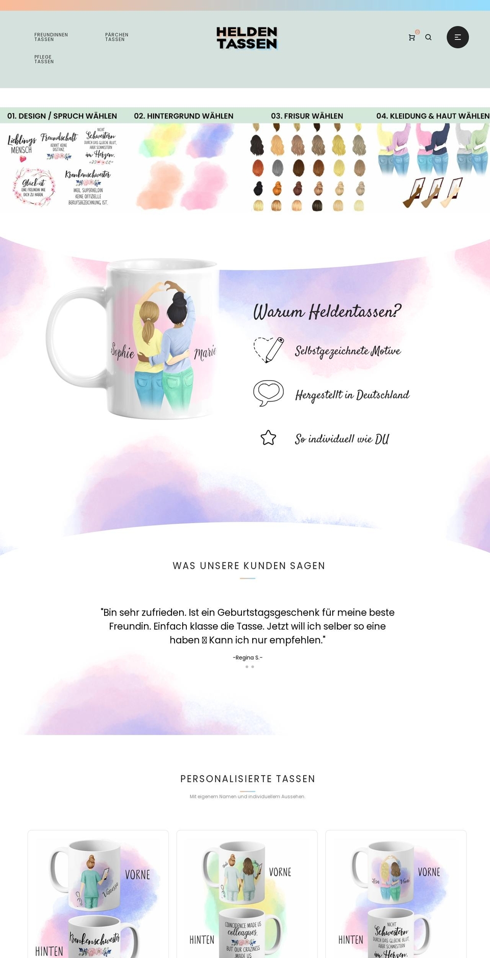 heldentassen.de shopify website screenshot