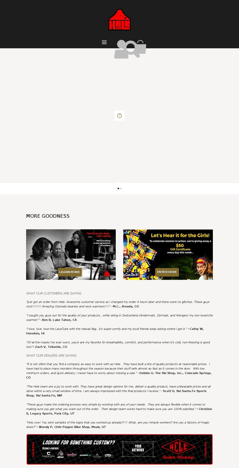 hele-usa.com shopify website screenshot