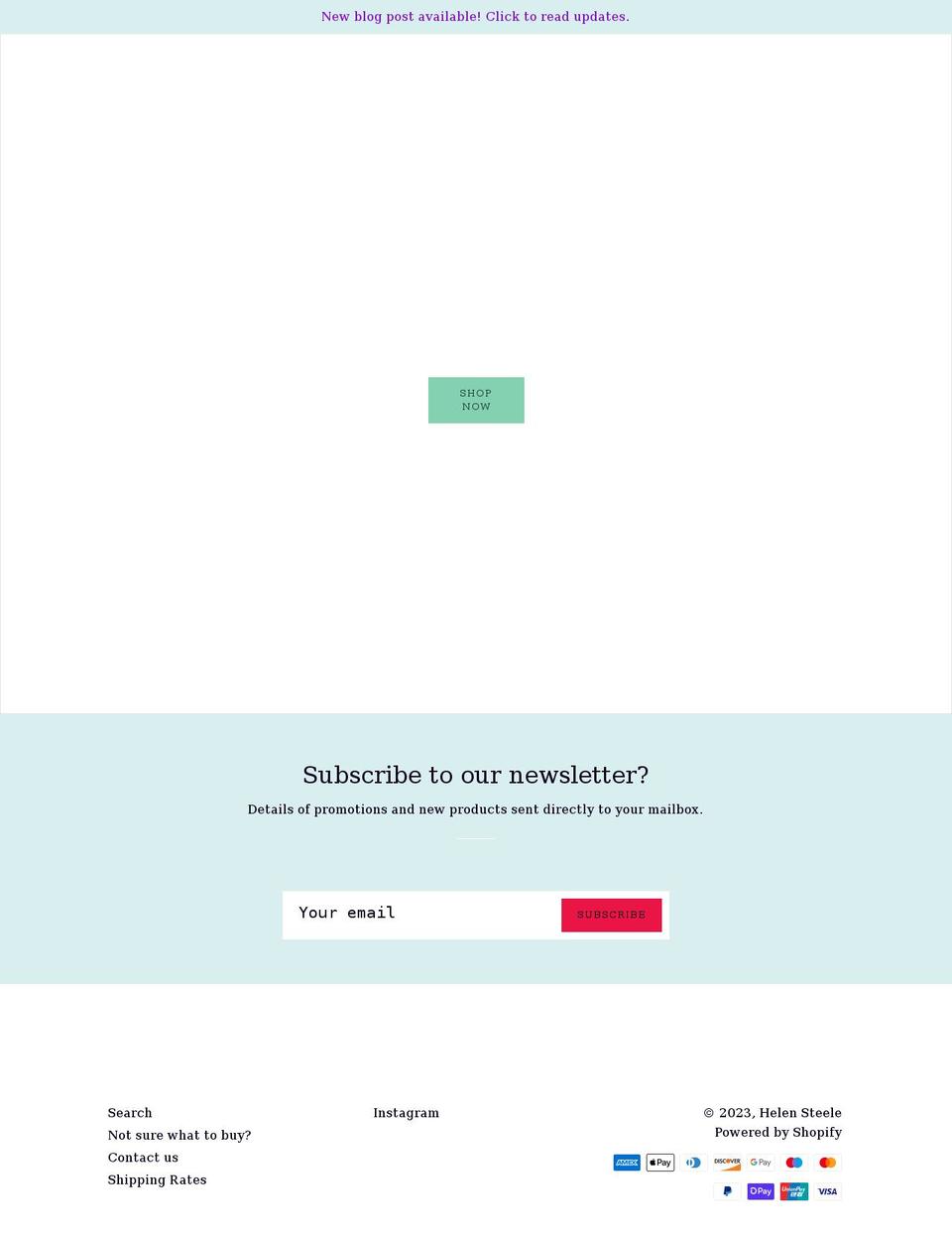 helen-steele.com shopify website screenshot