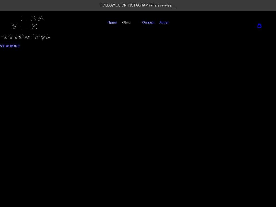 helenavelez.com shopify website screenshot