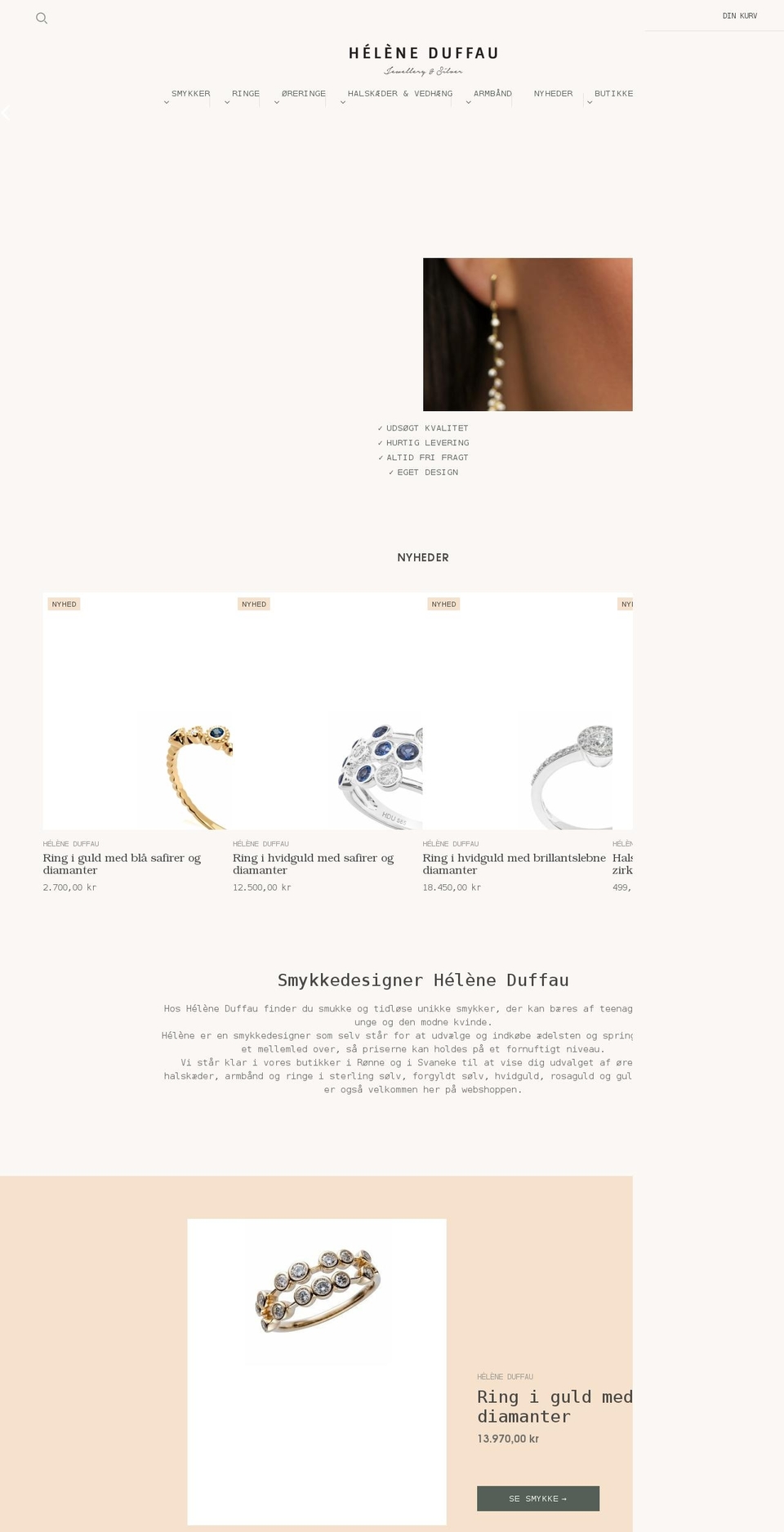 heleneduffau.dk shopify website screenshot