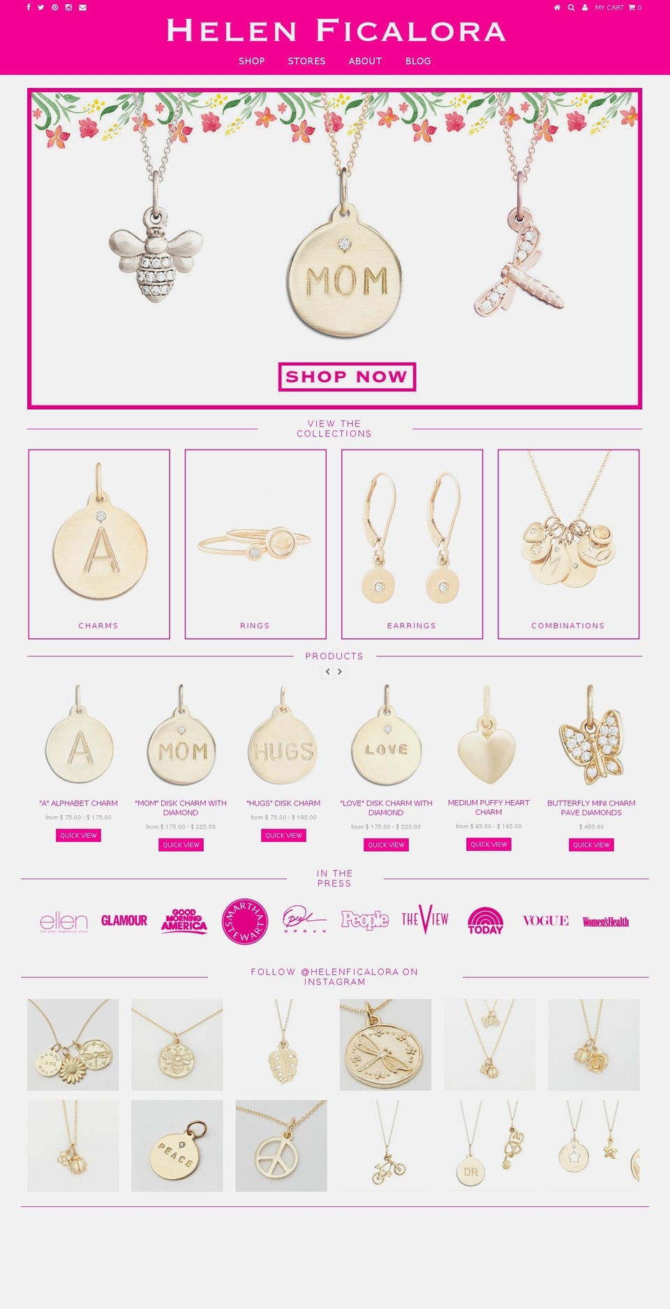 helenficalora.com shopify website screenshot