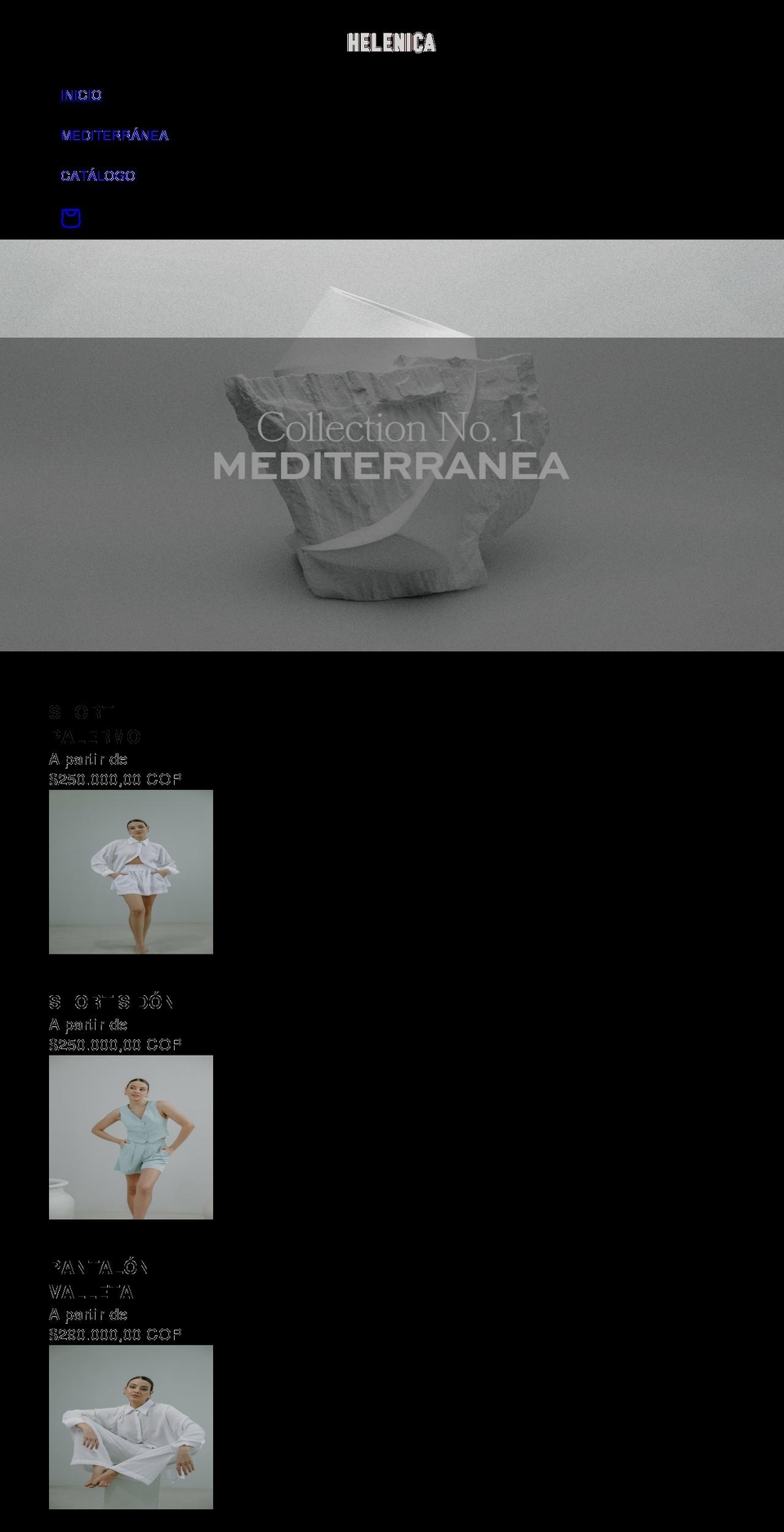 helenica.store shopify website screenshot