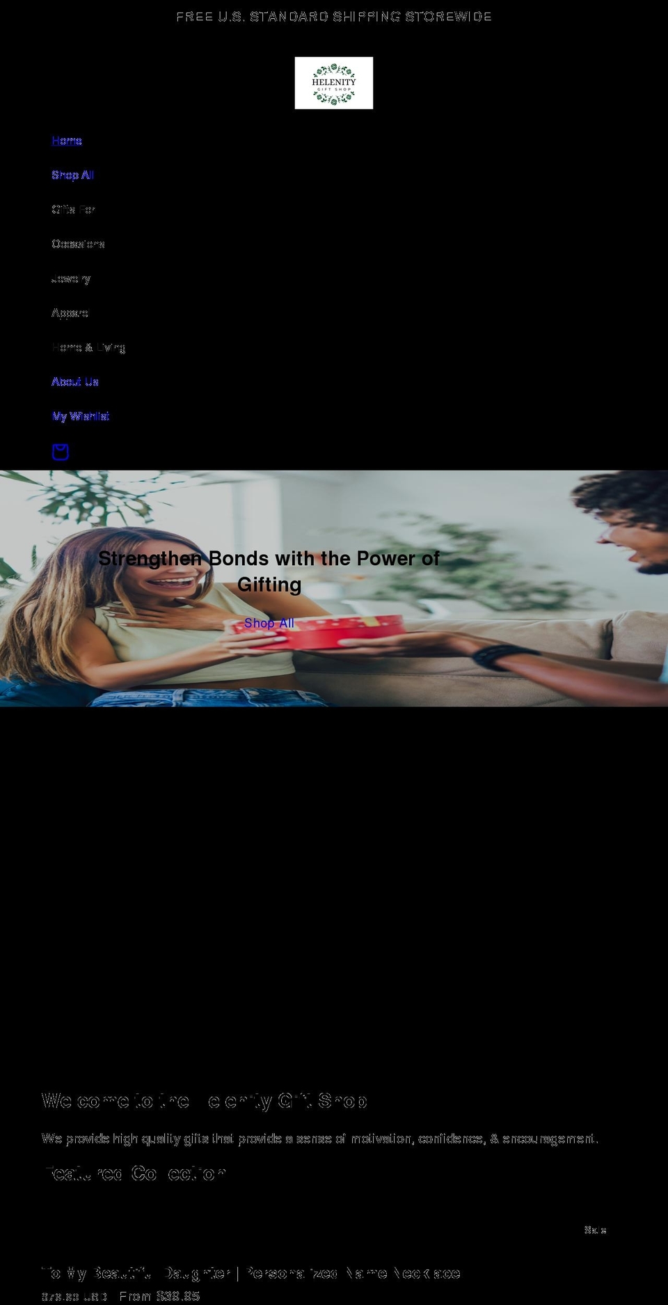 helenity.com shopify website screenshot