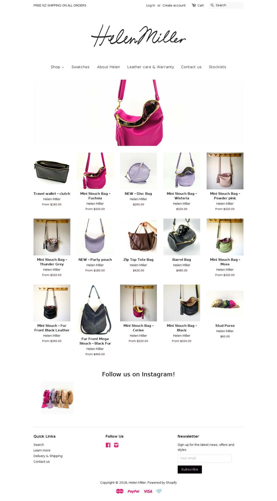 helenmiller.co.nz shopify website screenshot