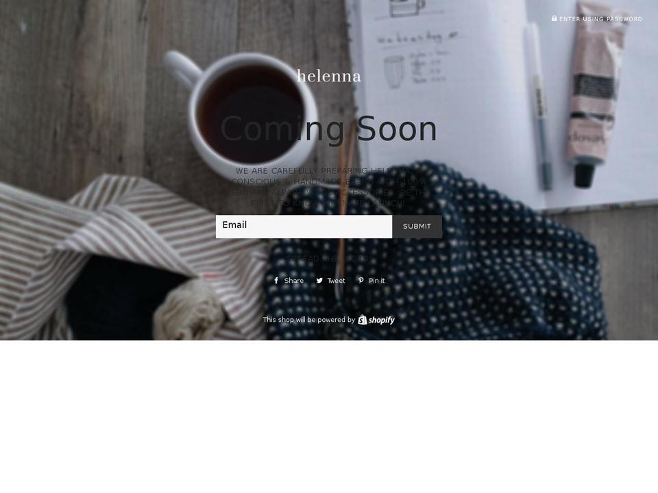 helenna.co shopify website screenshot