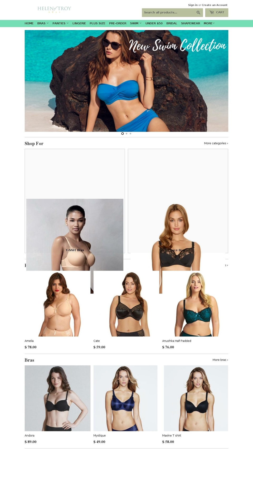 helenoftroybra.com — Shopify storefront screenshot