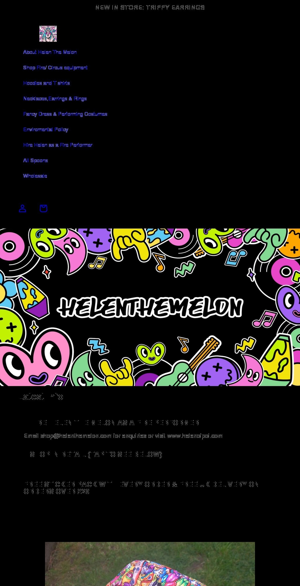 helenthemelon.com shopify website screenshot