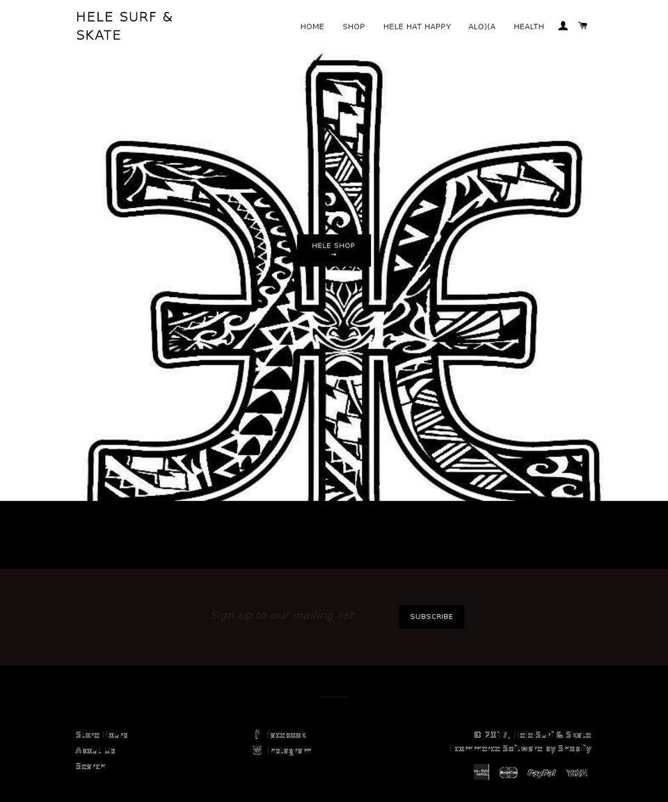 helesurfandskate.com shopify website screenshot