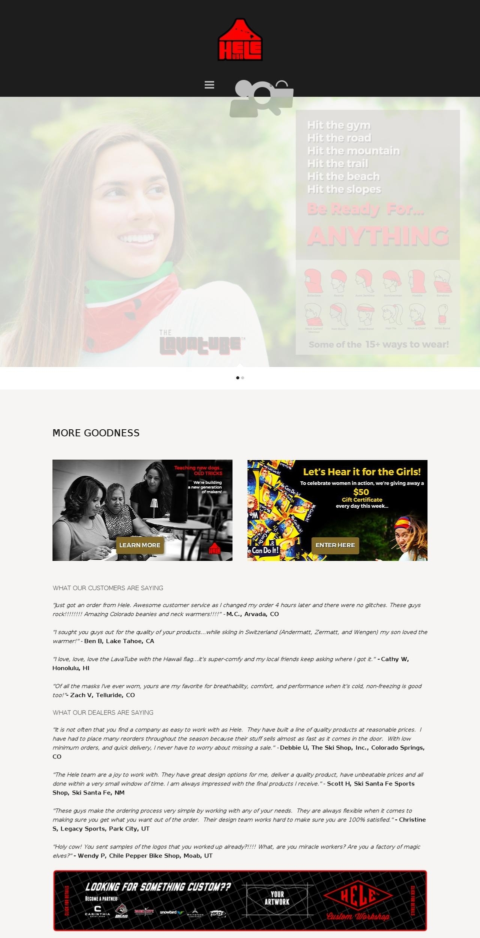 heleusa.com shopify website screenshot