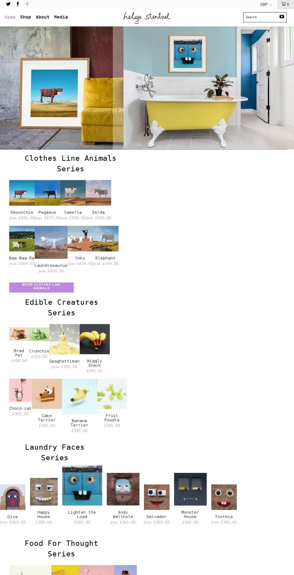 helgastentzel.com shopify website screenshot