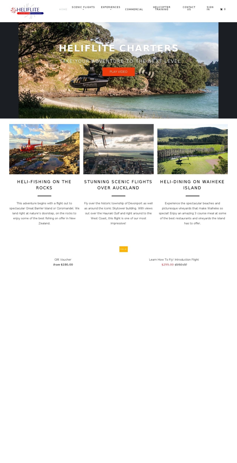 heliflite.co.nz shopify website screenshot