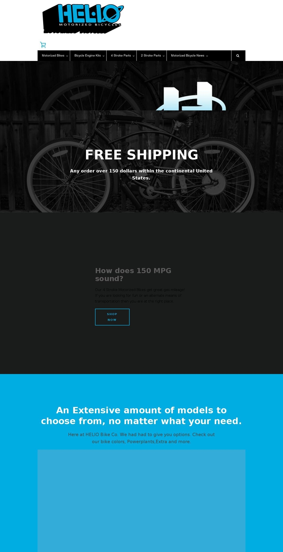 heliobikes.com shopify website screenshot
