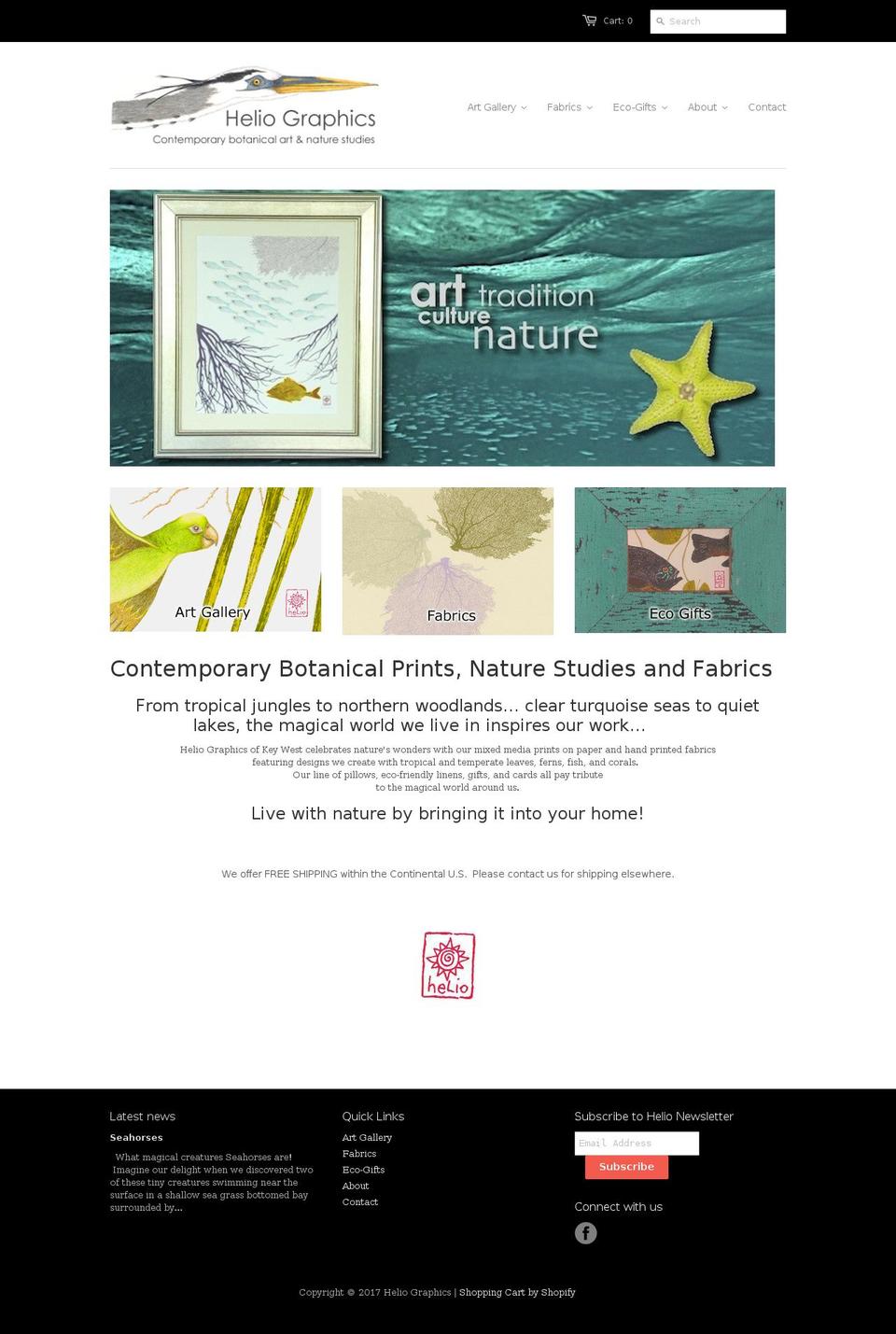 heliographics.com shopify website screenshot