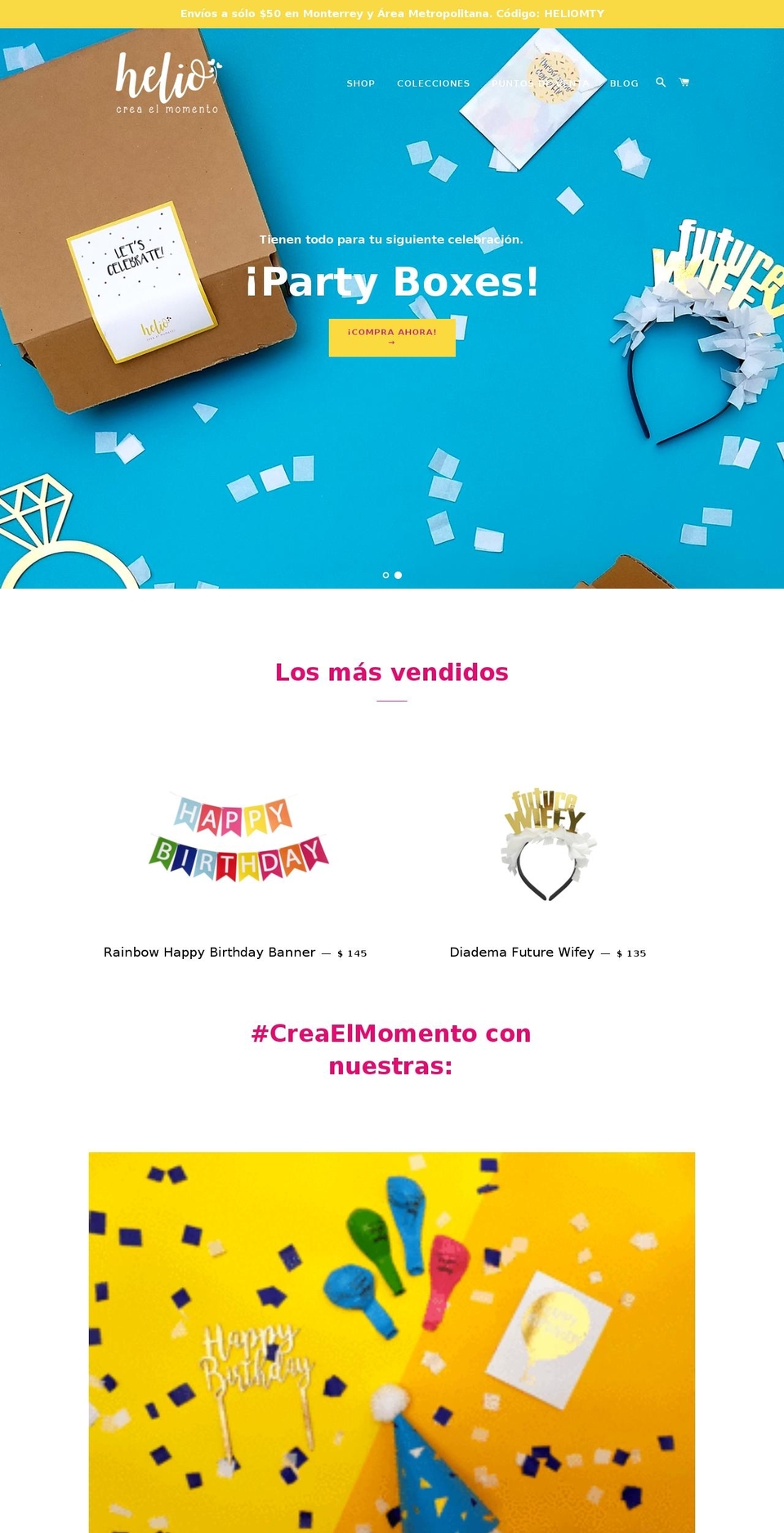 heliomexico.com — Shopify storefront screenshot