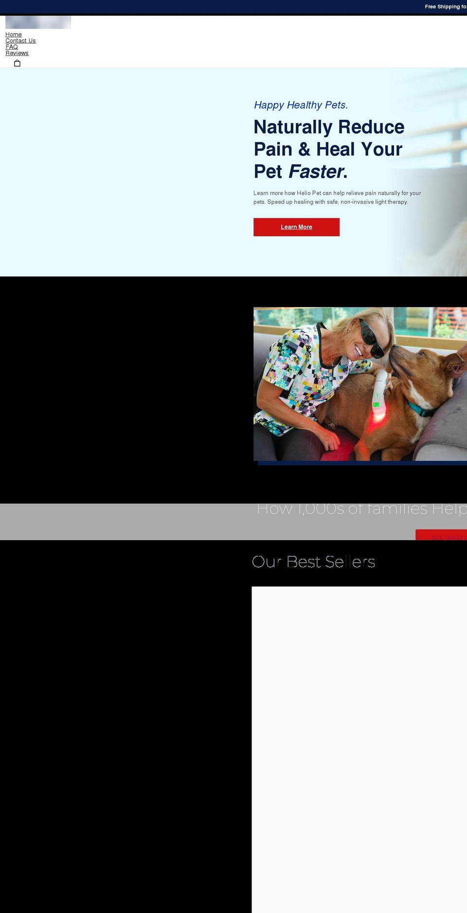 heliopet.com shopify website screenshot