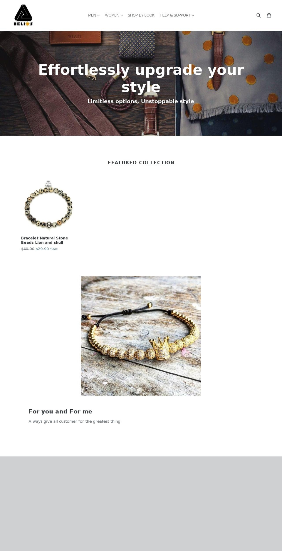 heliosjewelry.com — Shopify storefront screenshot