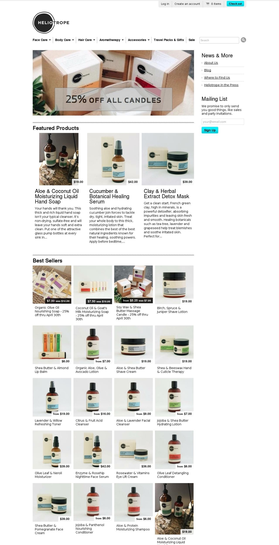 heliotrope-sf.com shopify website screenshot