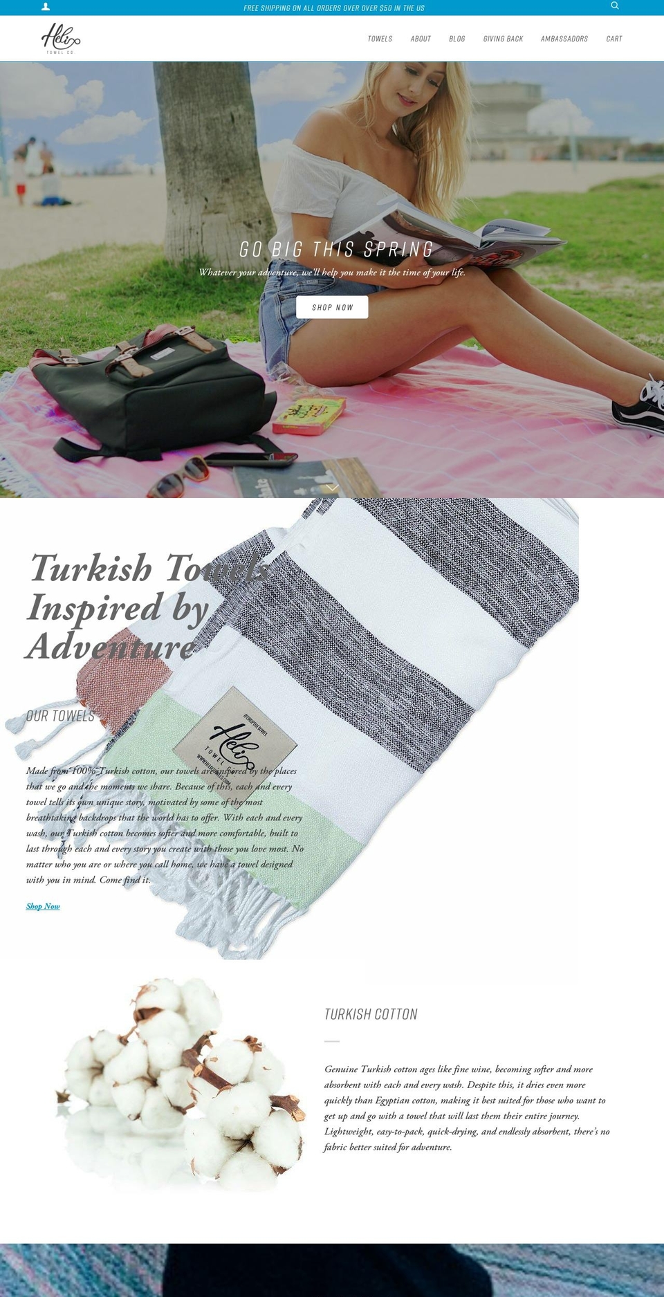 HELIX LAUNCH Shopify theme site example helix-towels.myshopify.com