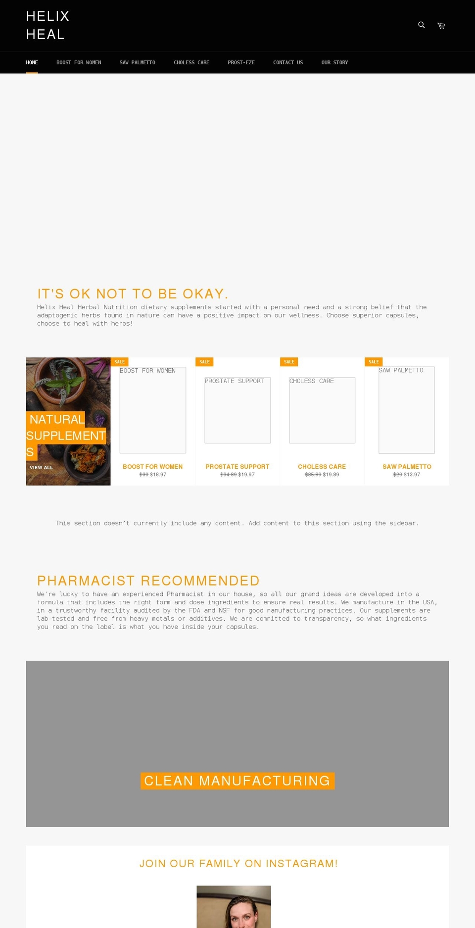helixheal.com shopify website screenshot