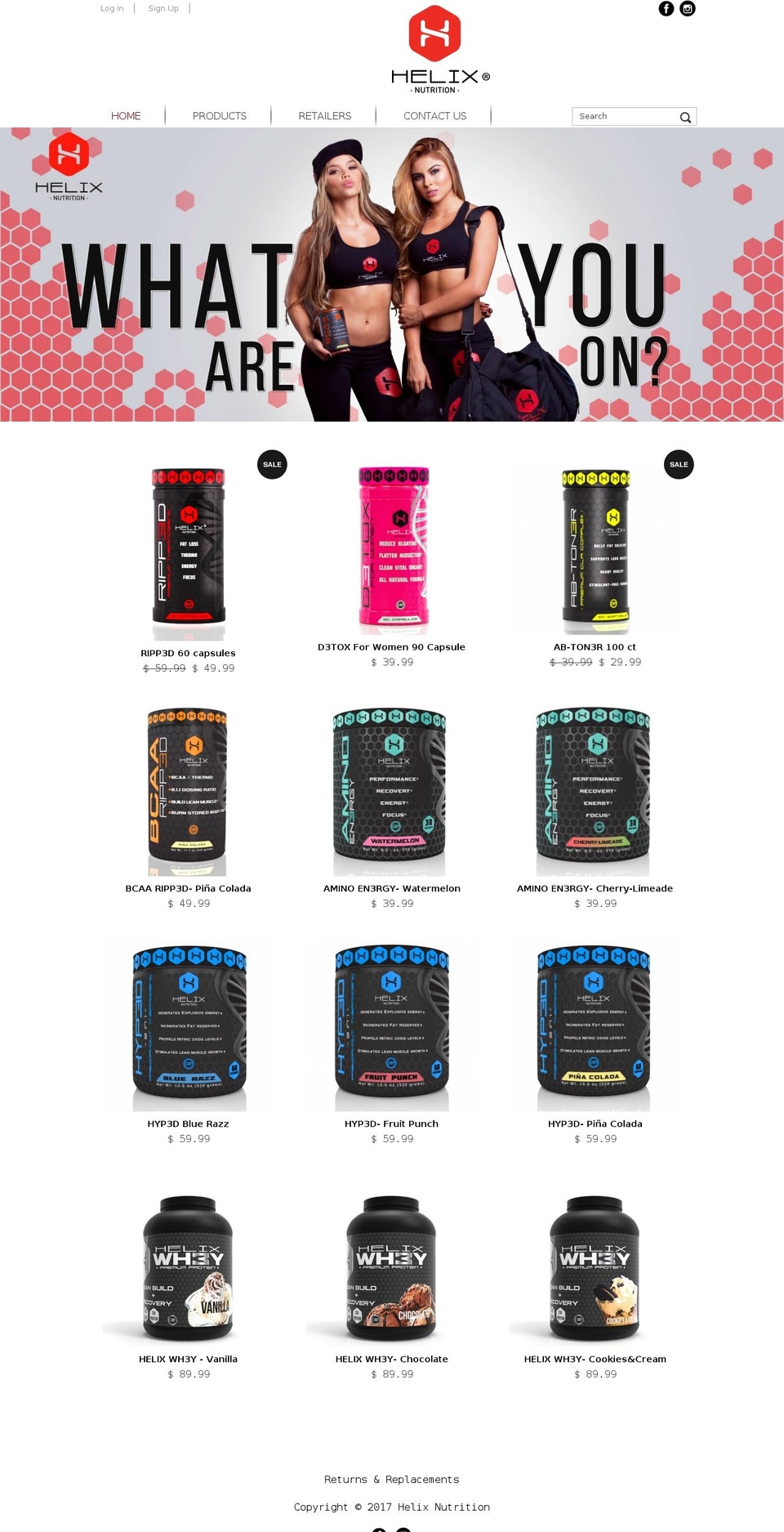 helixnutritionusa.com shopify website screenshot