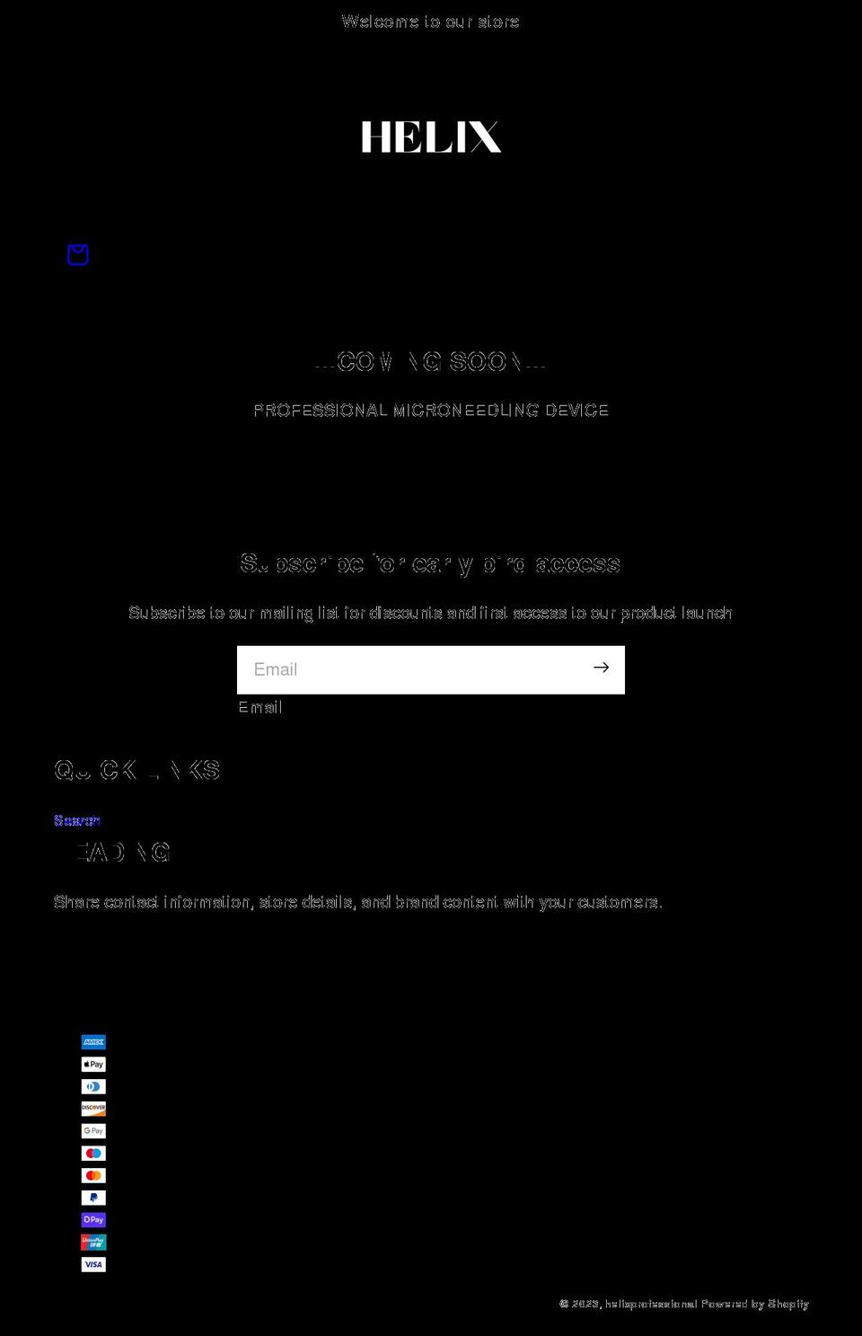 helixprofessional.com shopify website screenshot