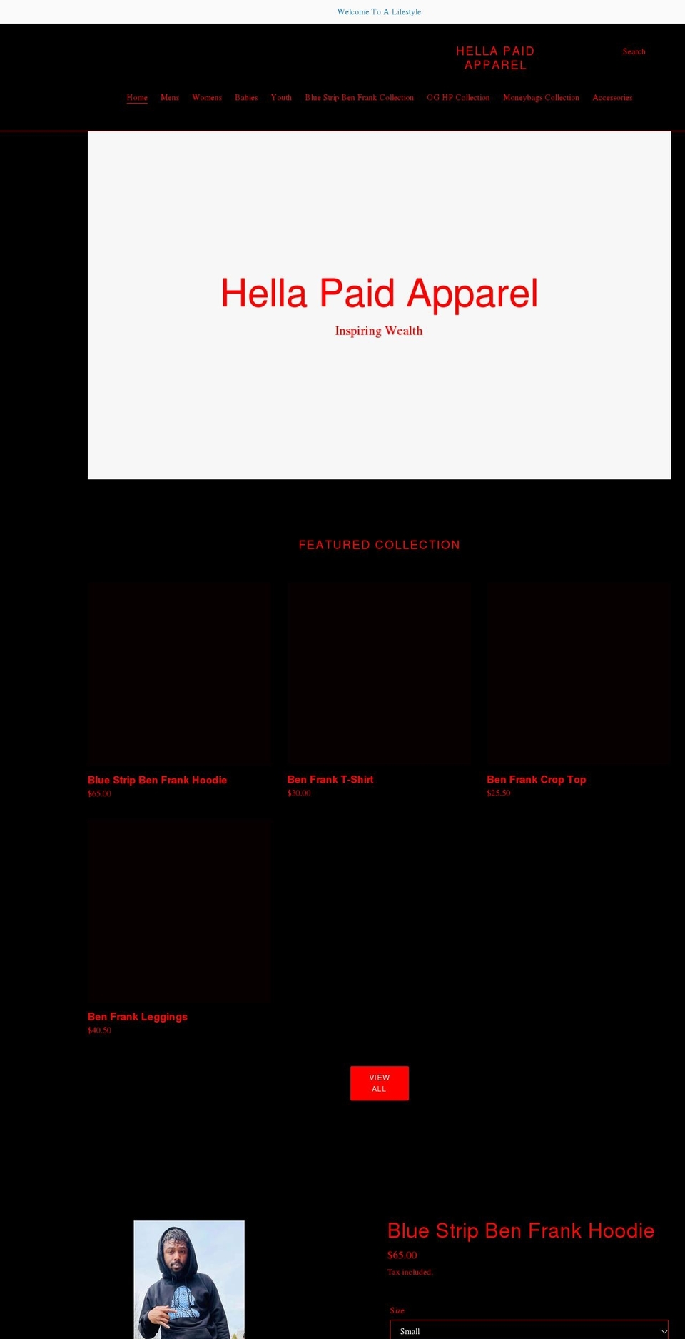 hellapaidapparel.com shopify website screenshot