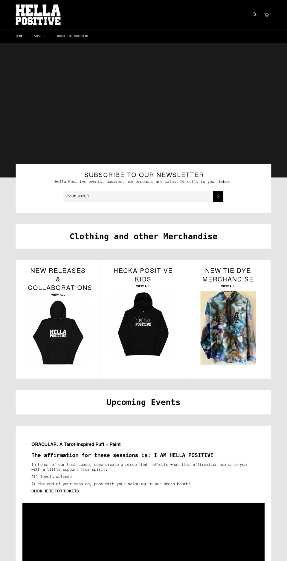 hellapositive.com shopify website screenshot