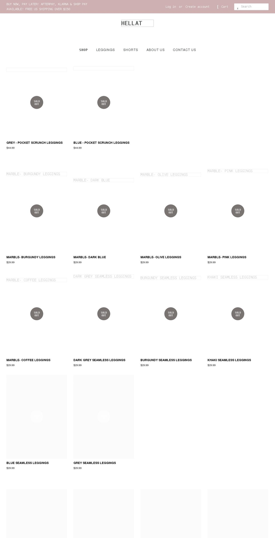 hellat.com shopify website screenshot