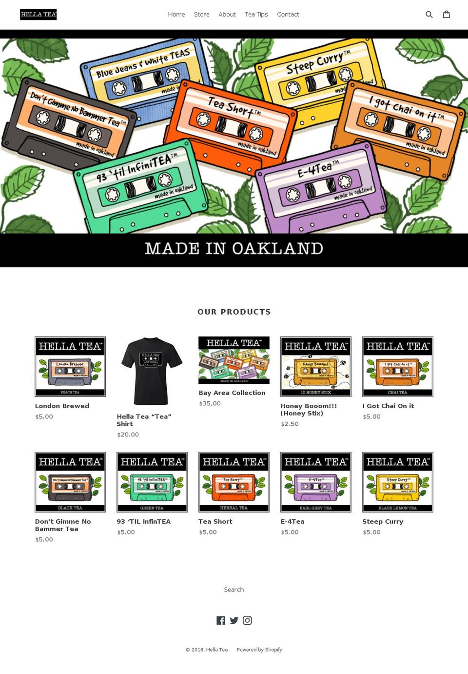 hellatea.com shopify website screenshot