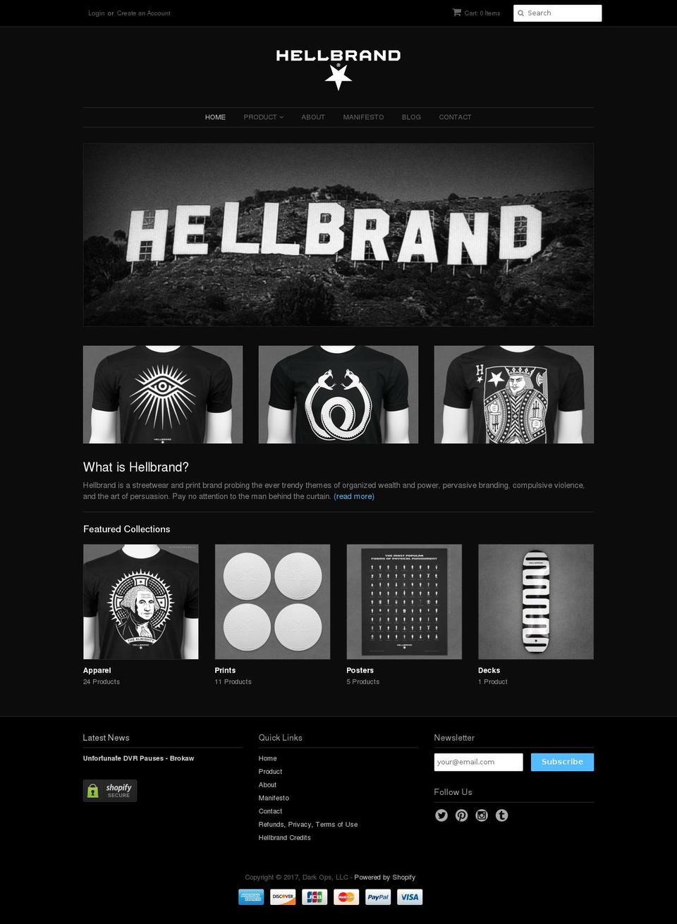 hellbrand.net shopify website screenshot