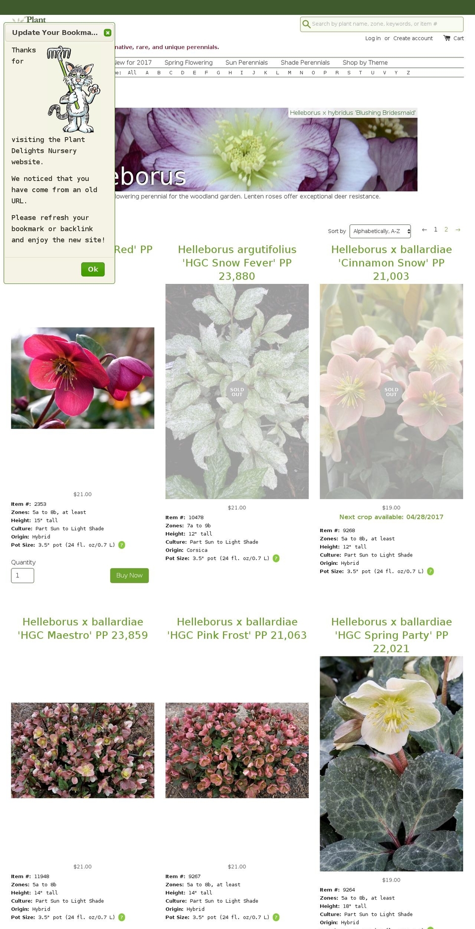 PDN Theme Shopify theme site example helleborehelleborehellebore.com