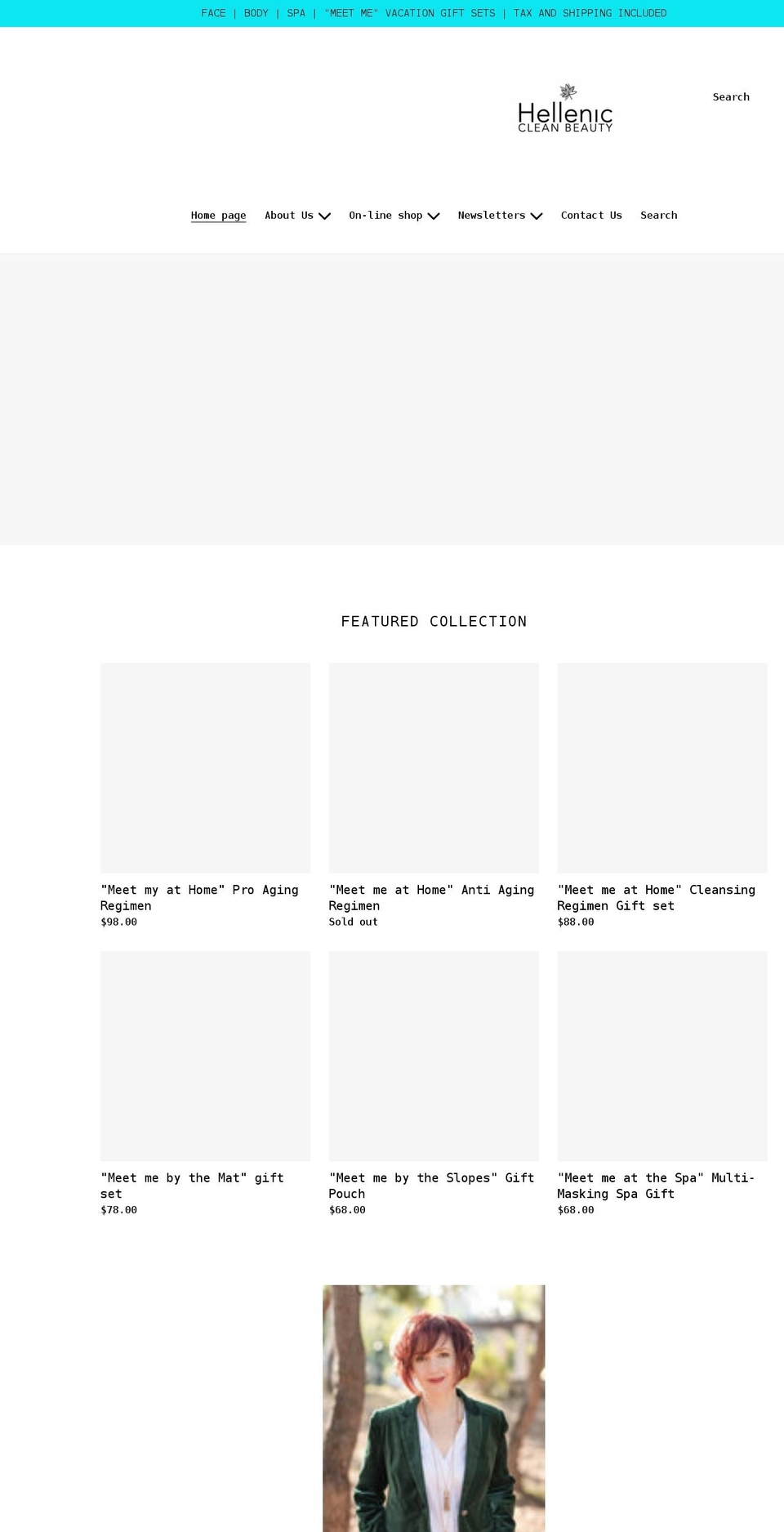 helleniccleanbeauty.com shopify website screenshot