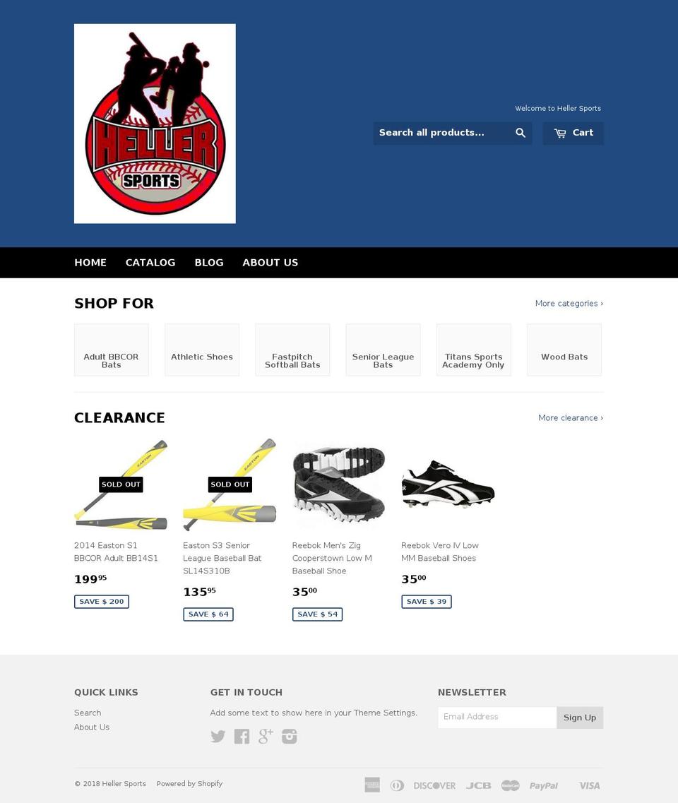 hellersports.com — Shopify storefront screenshot