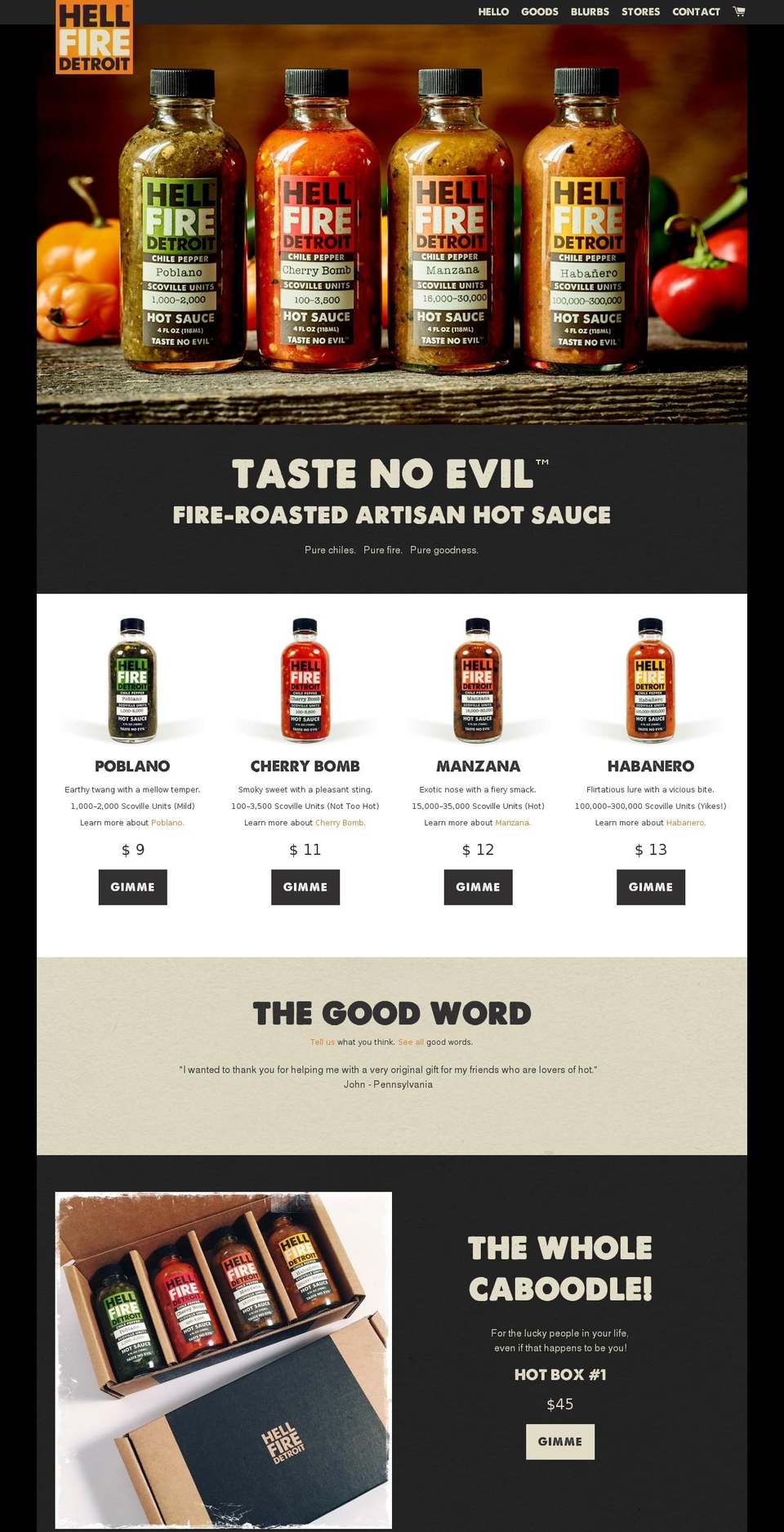 hellfiredetroit.com shopify website screenshot