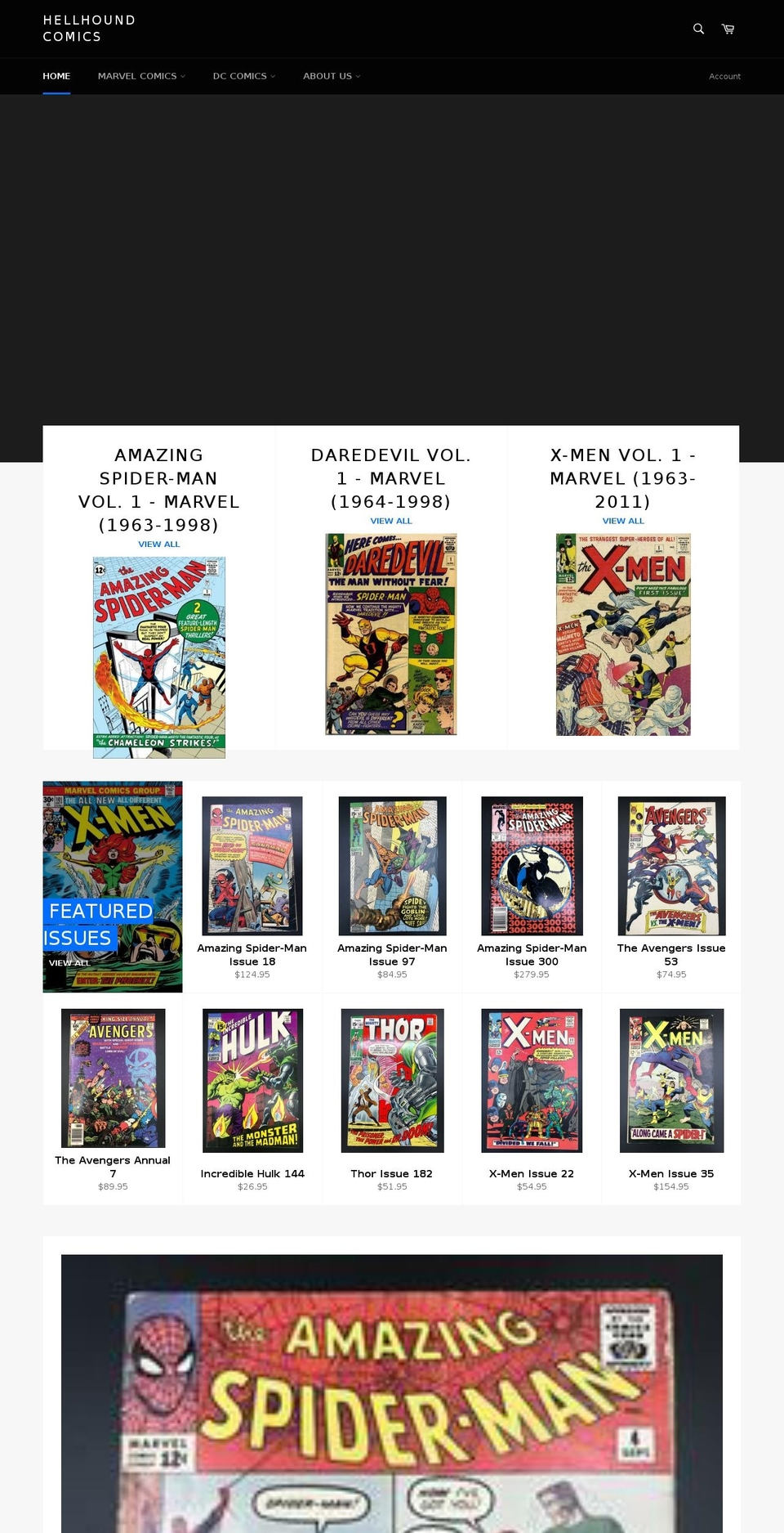 hellhoundcomics.com — Shopify storefront screenshot