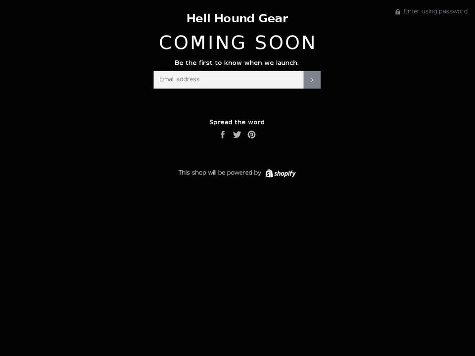 hellhoundgear.com — Shopify storefront screenshot