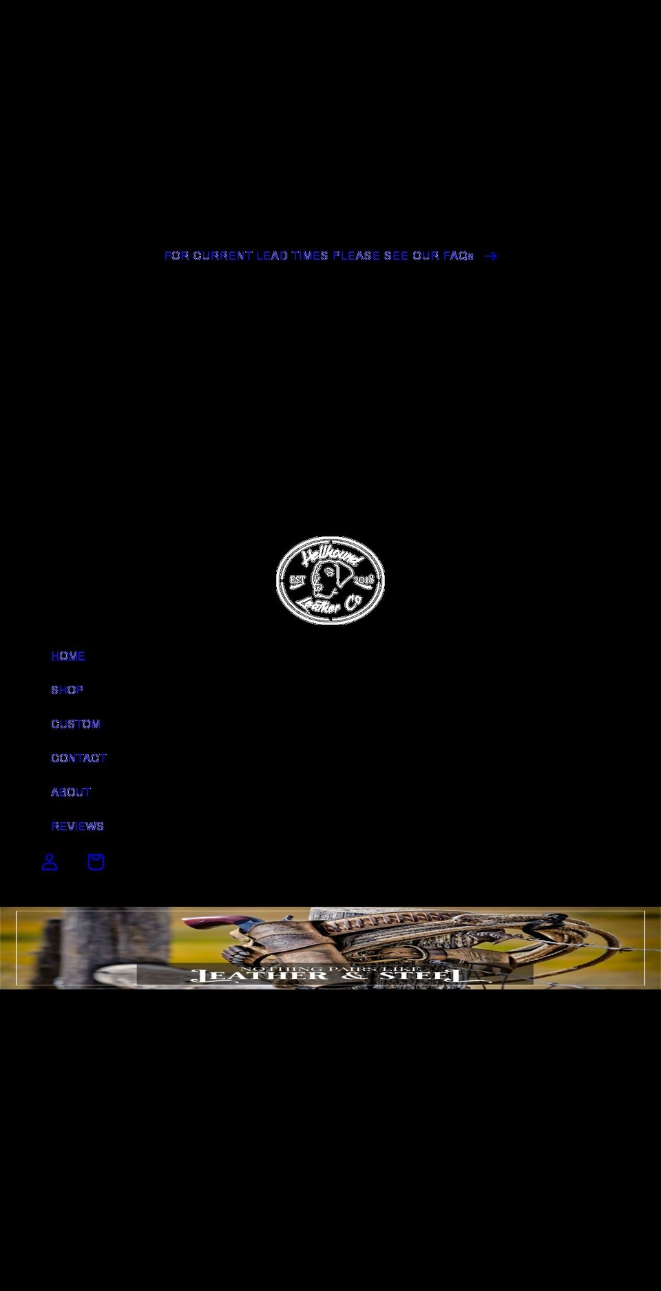 hellhoundleatherco.com — Shopify storefront screenshot