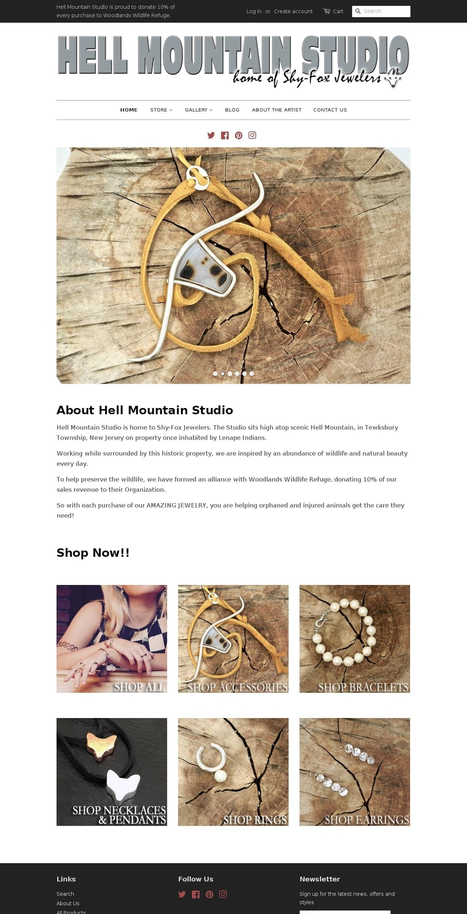 hellmountainstudio.com — Shopify storefront screenshot