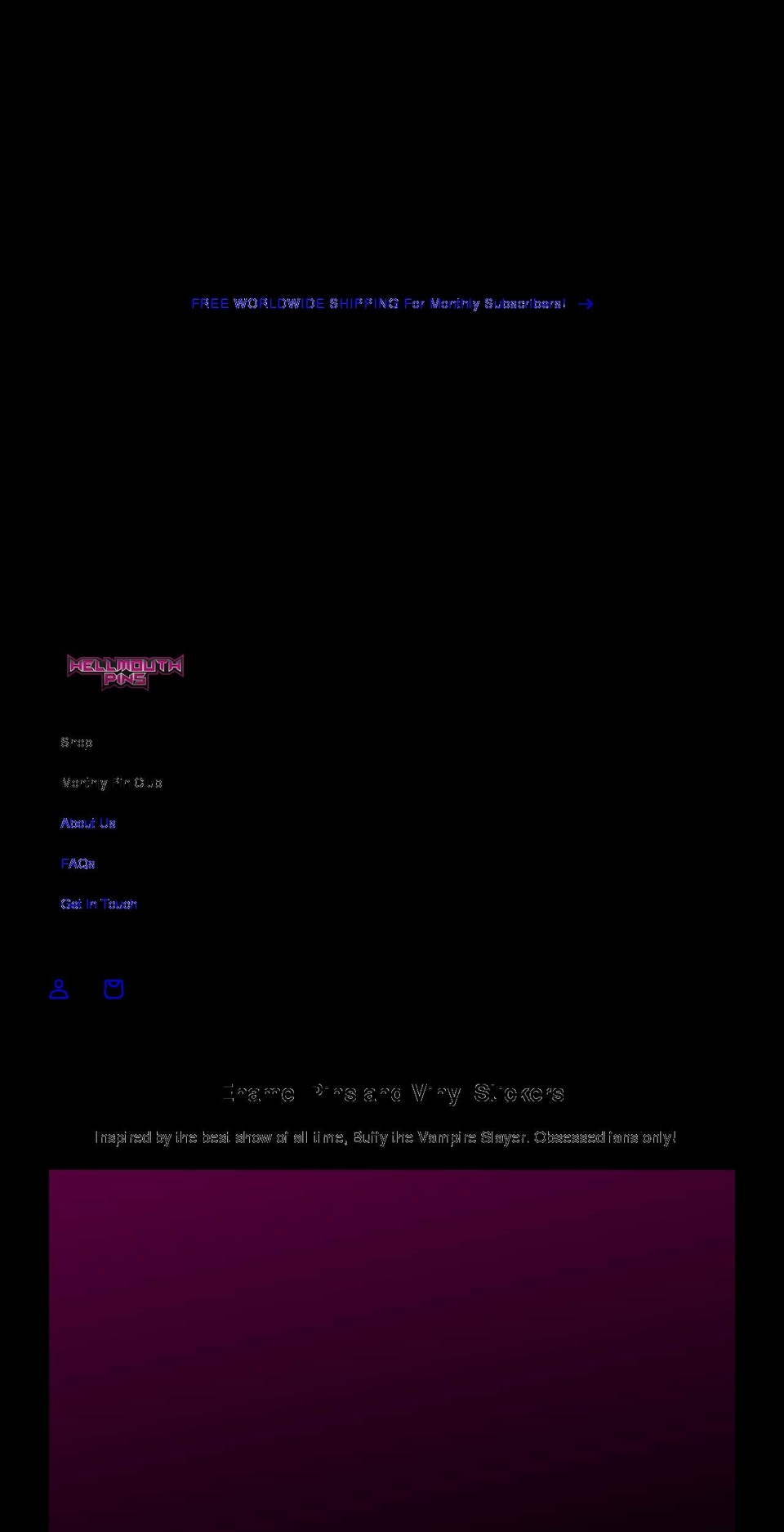 hellmouthpins.com — Shopify storefront screenshot