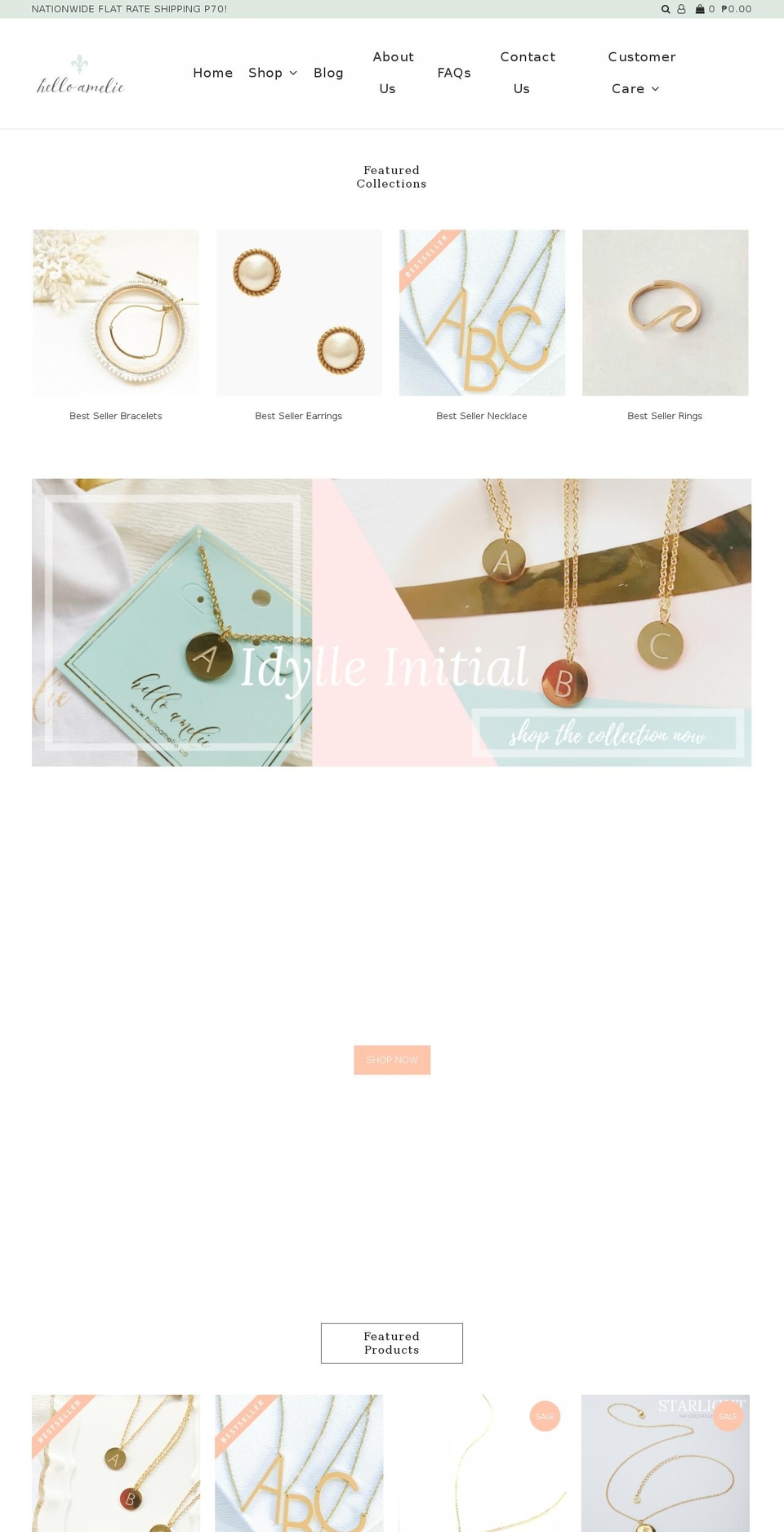hello-amelie.myshopify.com shopify website screenshot