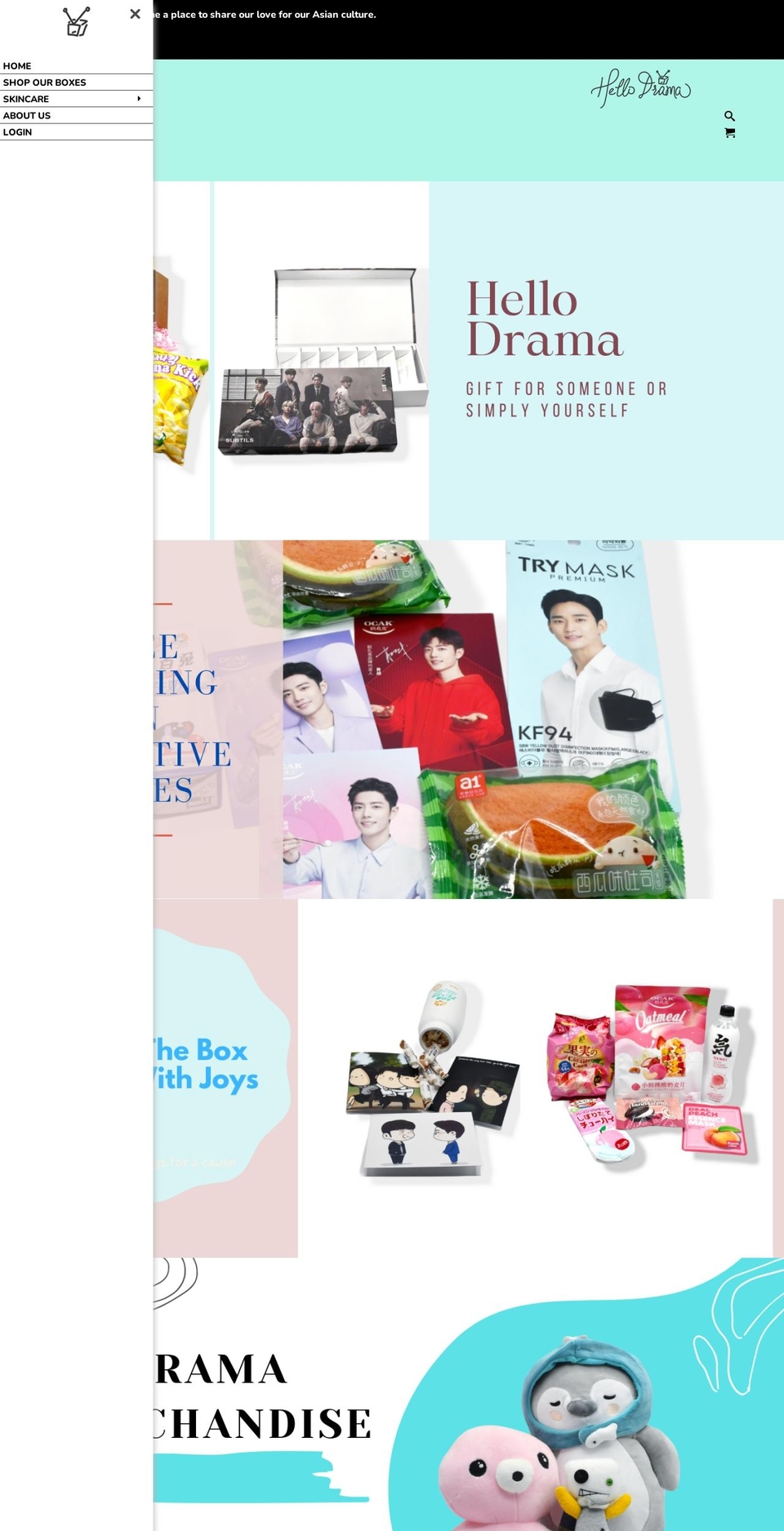 hello-drama.com shopify website screenshot