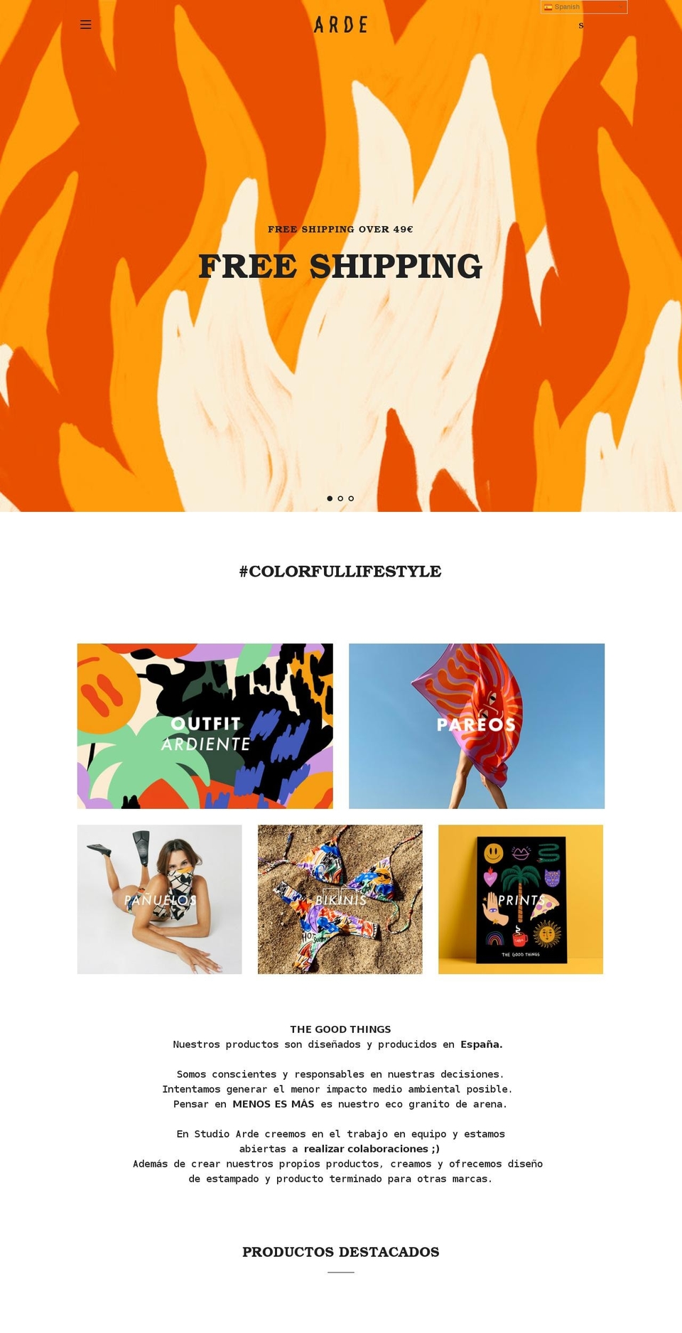 helloarde.com shopify website screenshot