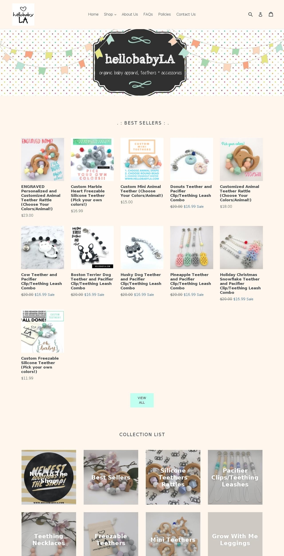 hellobabylosangeles.com shopify website screenshot