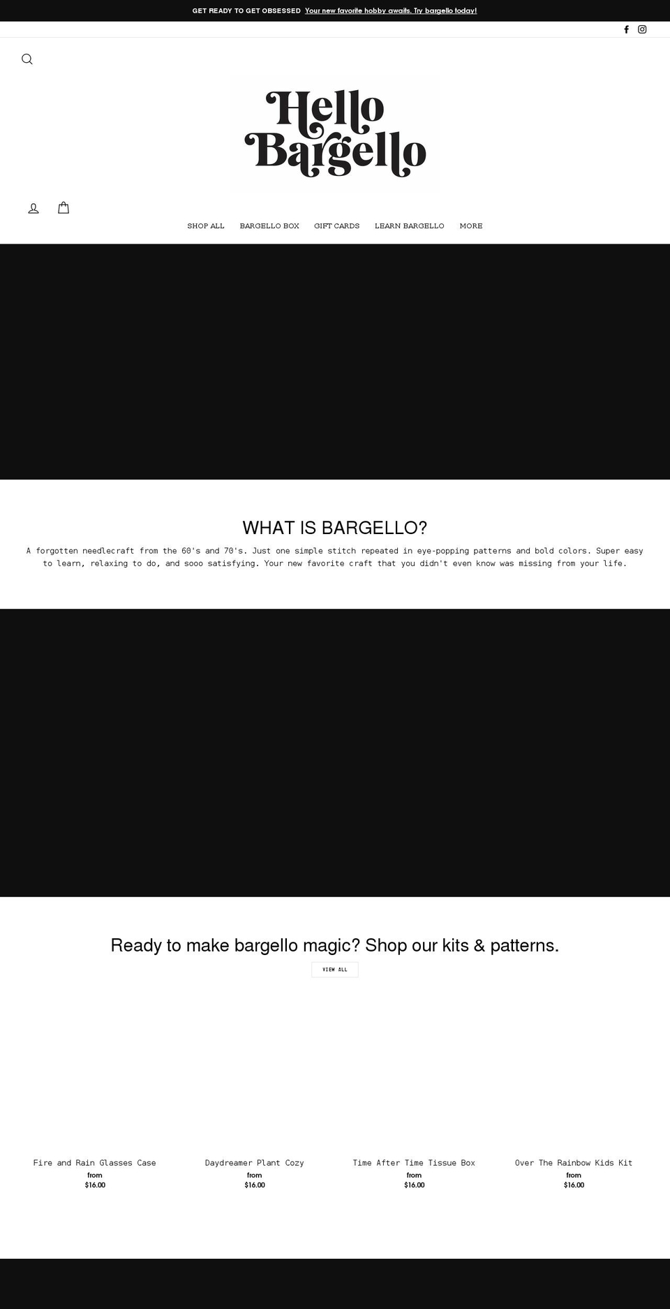 hellobargello.com shopify website screenshot