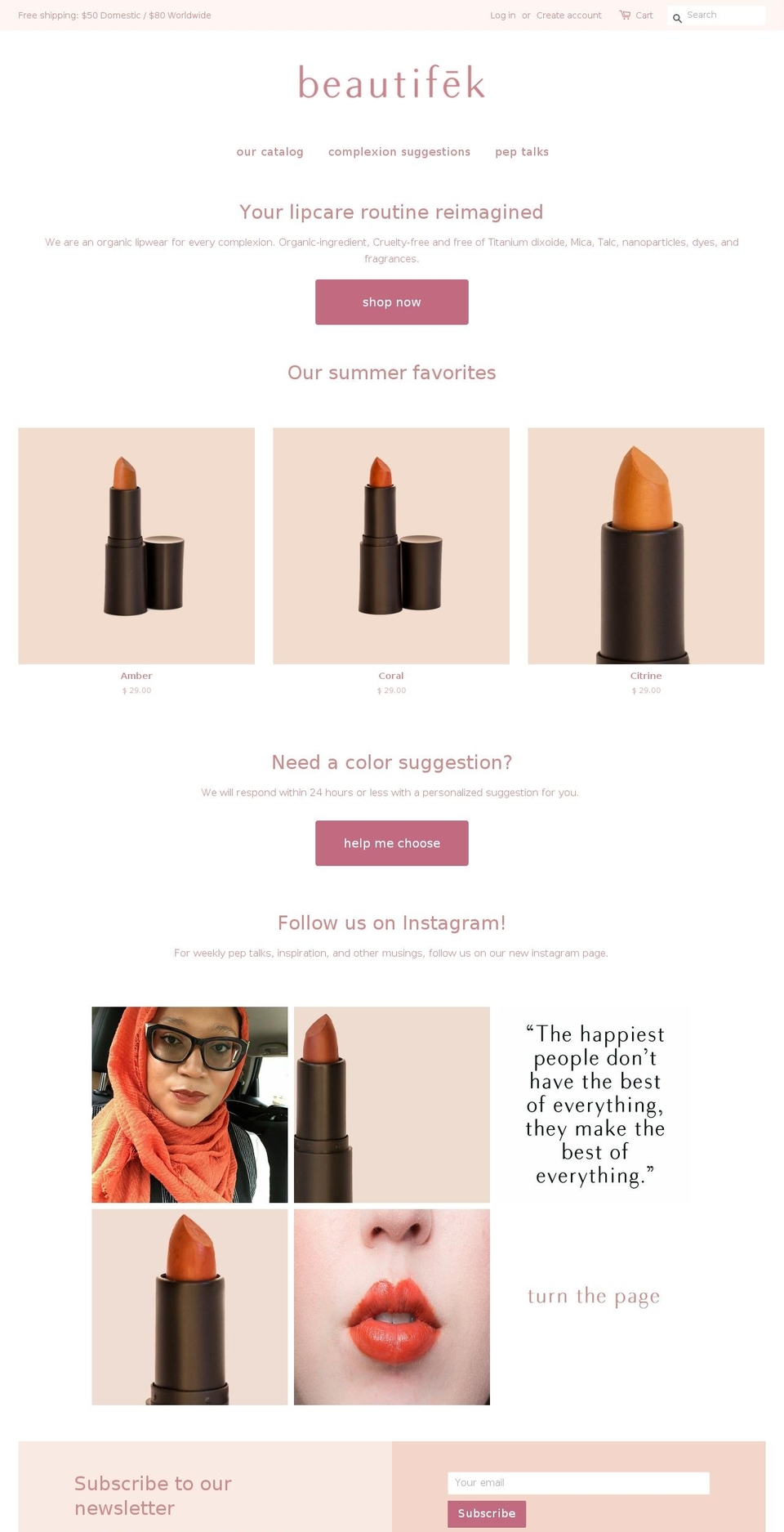hellobeautifullipstick.com — Shopify storefront screenshot