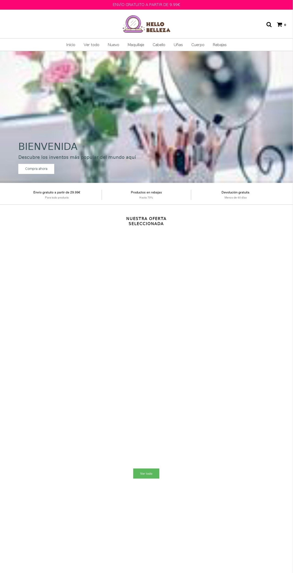 hellobelleza.com — Shopify storefront screenshot